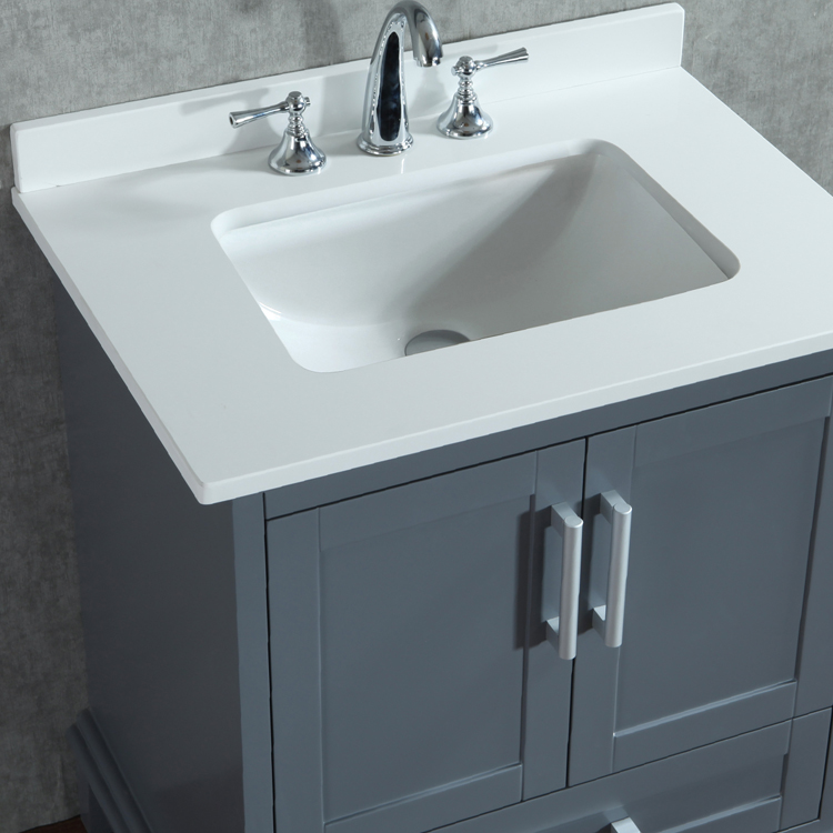 Ariel By Seacliff Nantucket 30 Grey Single Sink Bathroom Vanity Set Nantucket 30 Whale Grey 3 66165 4 84777
